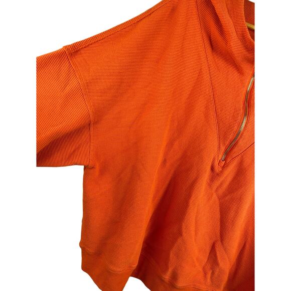 Fabletics Plus Burnt Sedona Lizzie Half Zip Waffle Knit Hoodie Pullover Size 3X - Picture 8 of 10